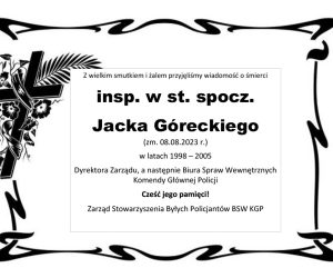 Ostatnie pożegnanie insp. w st. spocz. Jacka Góreckiego_21.08.2023 r.